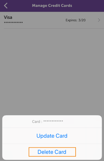 key online banking delete old card